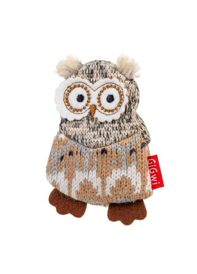 Игрушка для собак Сова с пищалкой GiGwi Plush Friendz, текстиль, 10 см No Brand (363197513)