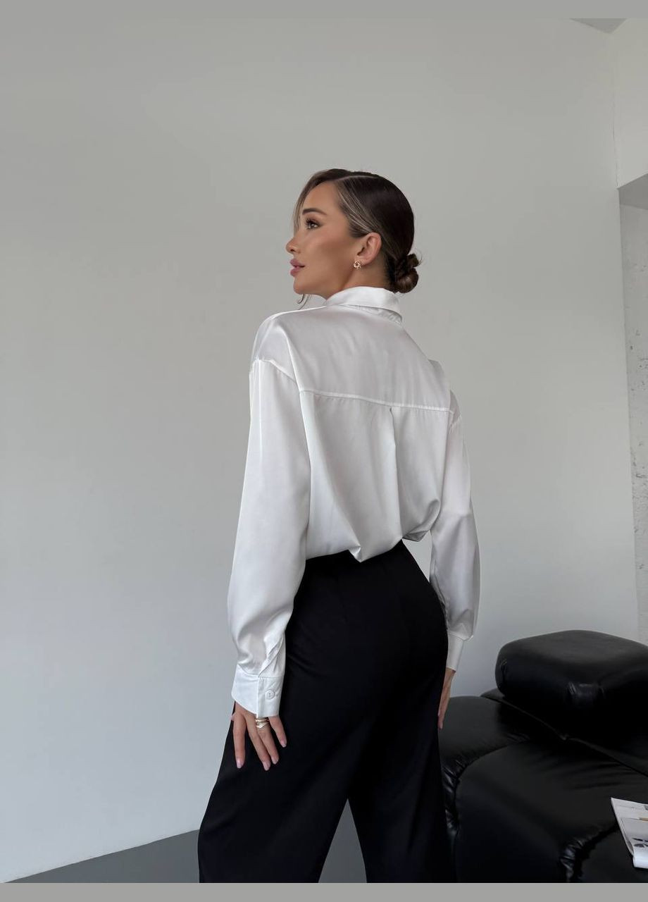 Белая повседневный рубашка в клетку No Brand