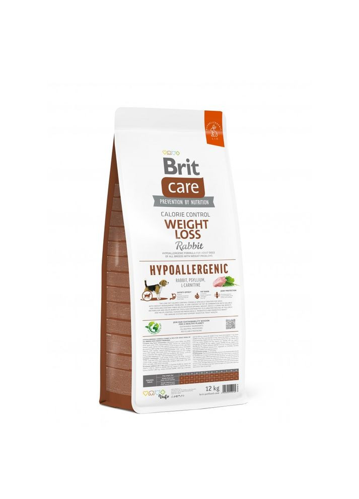 Сухий корм для собак Care Dog Hypoallergenic Weight Loss 12кг, з кроликом Brit (292258207)
