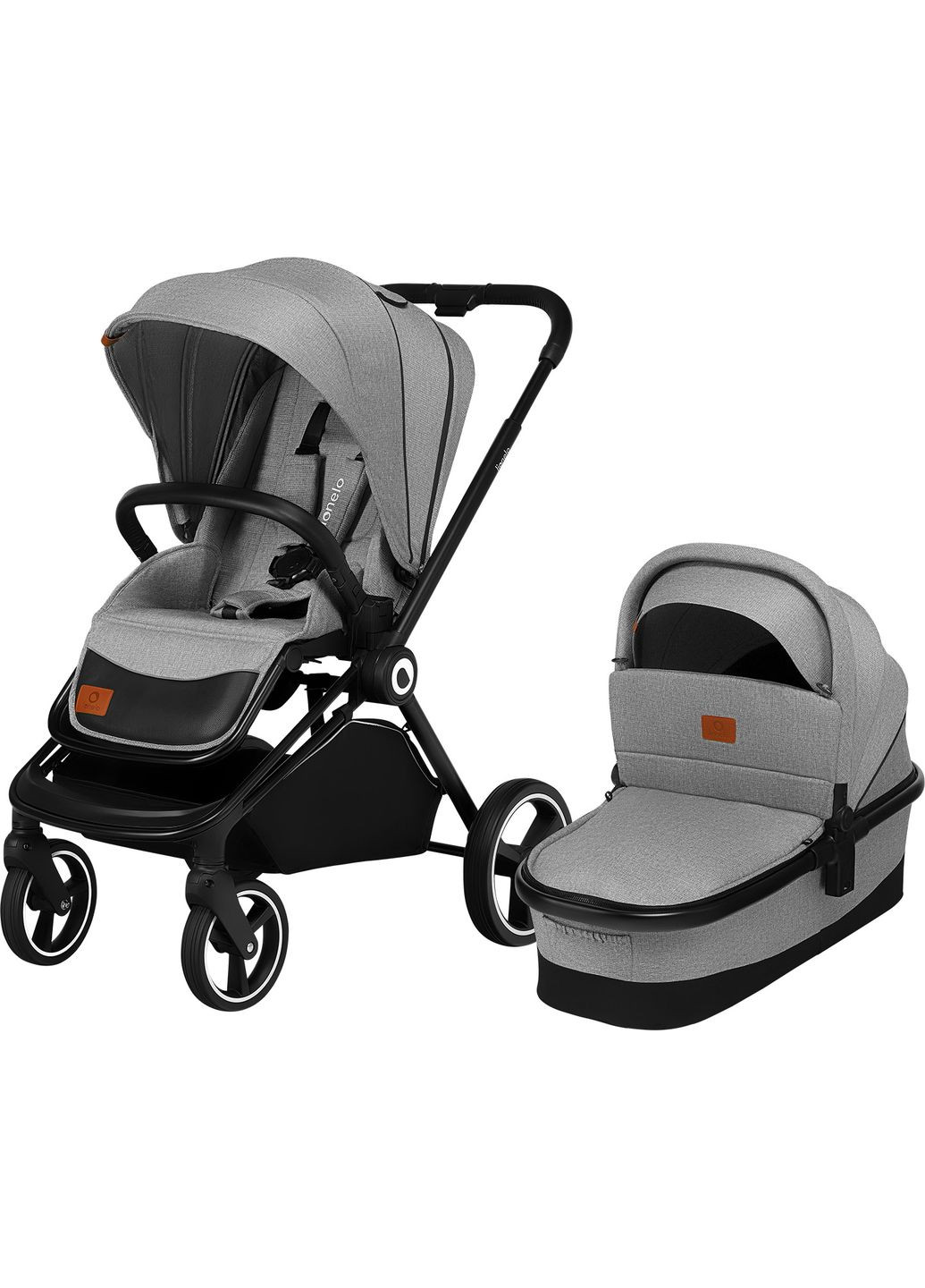 Универсальная коляска 2 в 1 Mika Grey Stone, серый Lionelo LO-MIKA 2IN1 GREY STONE (328402191)