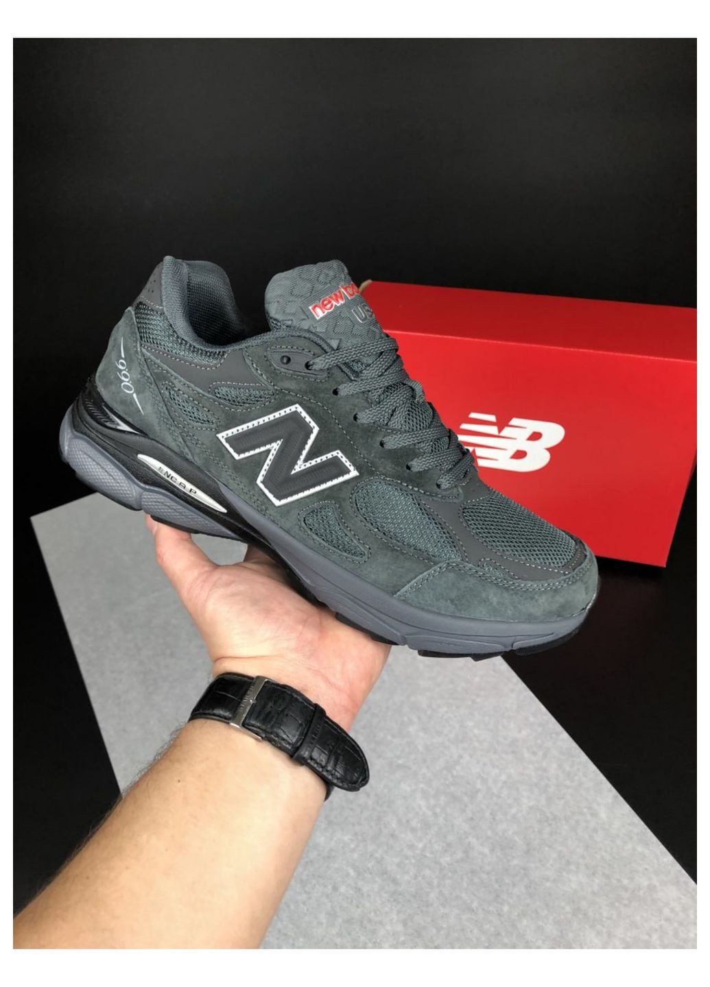 Темно-сірі Осінні кросівки чоловічі, вьетнам New Balance 990