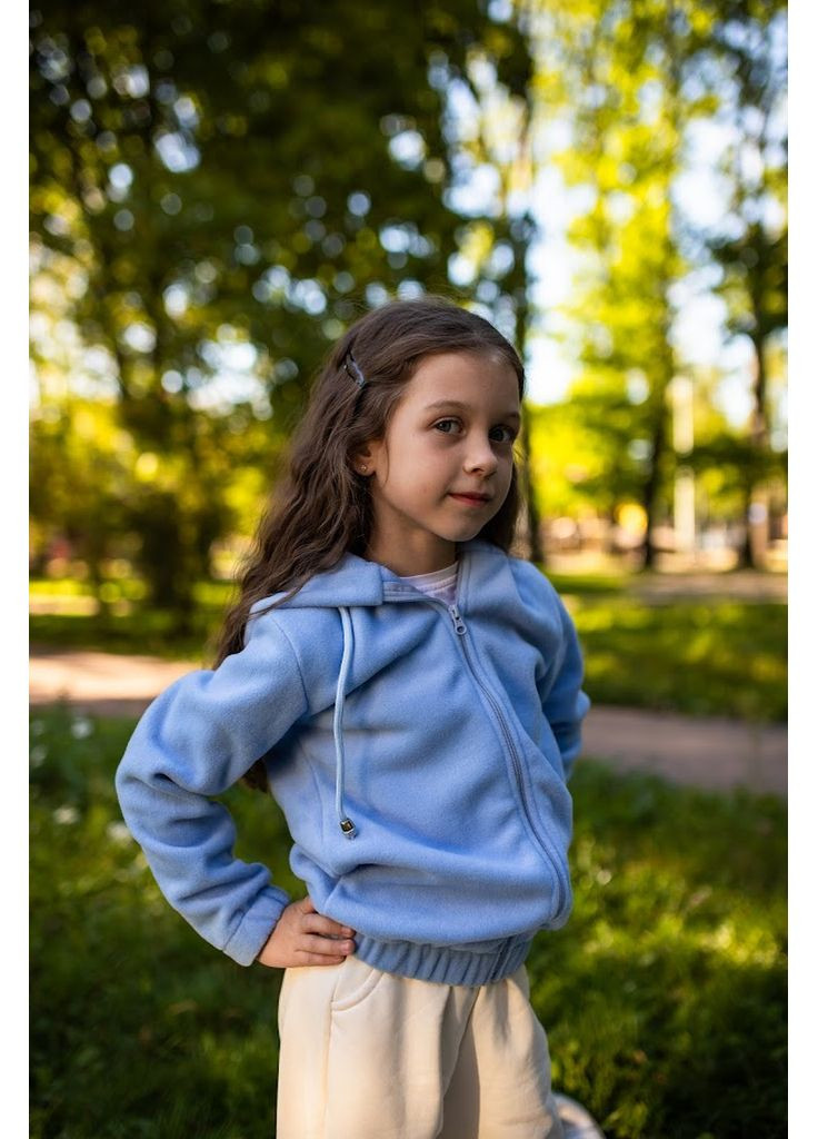 Толстовка для дівчаток однотонна на блискавці з капюшоном HC (h001-6071-027-5) Носи своє (363020438)