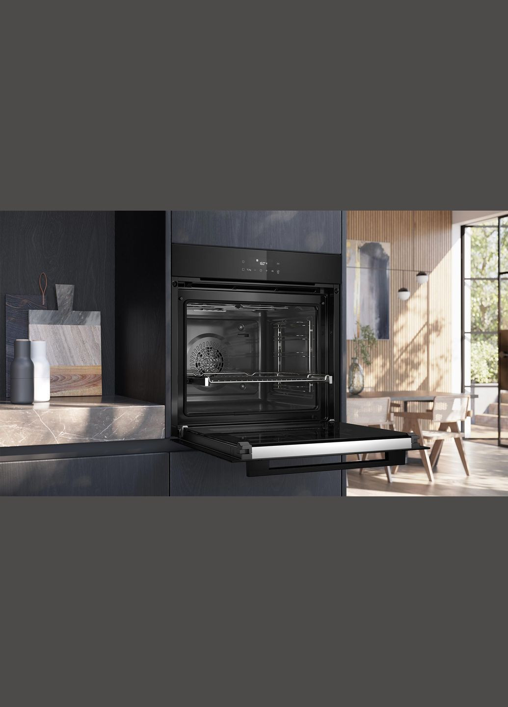 Духова шафа електрична, 71л, A+, дисплей, конвекція, піроліз, чорний Siemens (322843467)