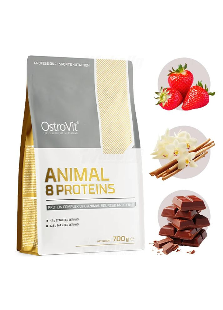Протеїн Animal 8 Proteins 700g (Strawberry) Ostrovit (298748620)