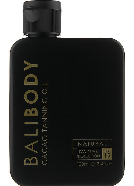 Масло для усиления загара из какао с защитой Cacao Tanning Oil SPF15 100ml (780395-34097845) Bali Body (368602765)