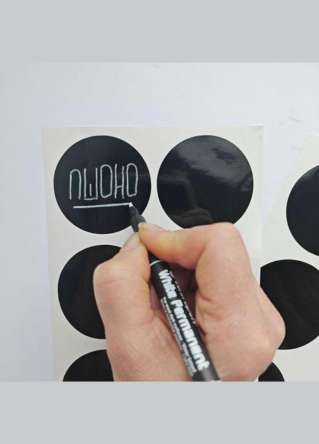 Наліпки на банки для круп та спецій (60 шт.) + маркер No Brand (298794585)