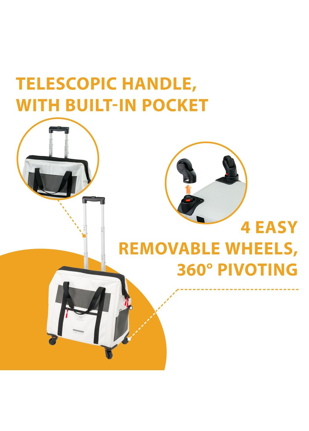 Троллей-переноска для собак и кошек 46 x 26 x высота 48 см VOYAGER TROLLEY 450 (A-038123) Ferplast (366817061)