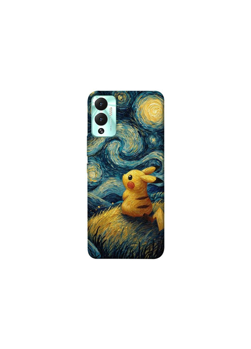 Чехол на Infinix Hot 12 Play Pikachu and Van Gogh Frontalka (362033121)
