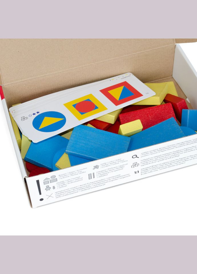 Навчальний набір "Логічні блоки Дьєнеша" 900408, 48 деталей Igroteco (367972049)