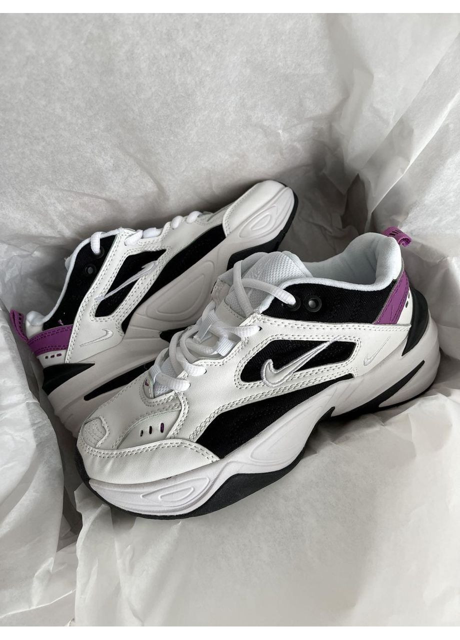 КРОССОВКИ ЖЕНСКИЕ NIKE M2K TEKNO WHITE BLACK PURPLE НАЙК М2К ТЕКНО No Brand чёрные демисезоны (368884591)