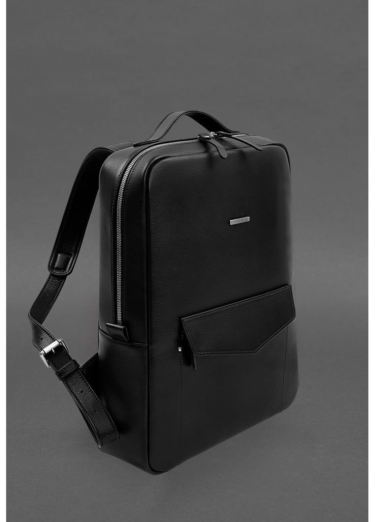 Шкіряний рюкзак на блискавці Cooper maxi чорний BlankNote (348359362)