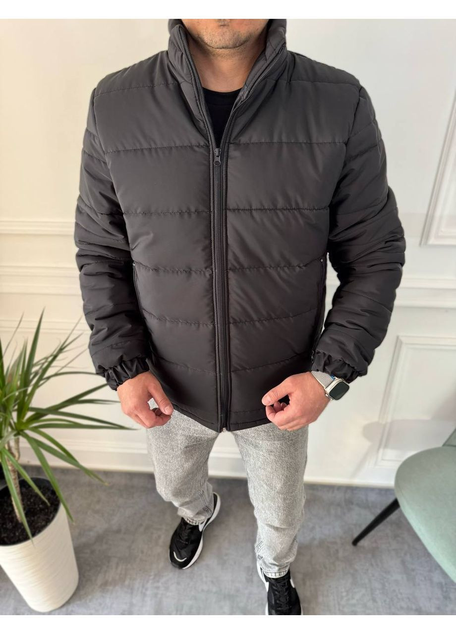 Черная демисезонная куртка 250 синтепон No Brand