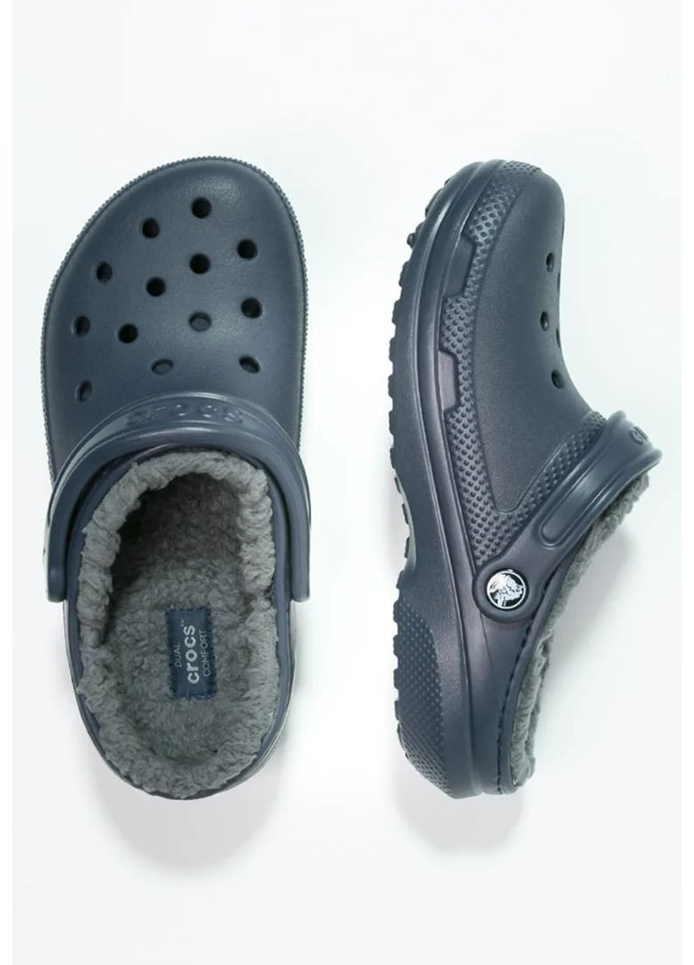 Женские кроксы утепленные Синие Classic Lined Clogs Navy Crocs (353602616)