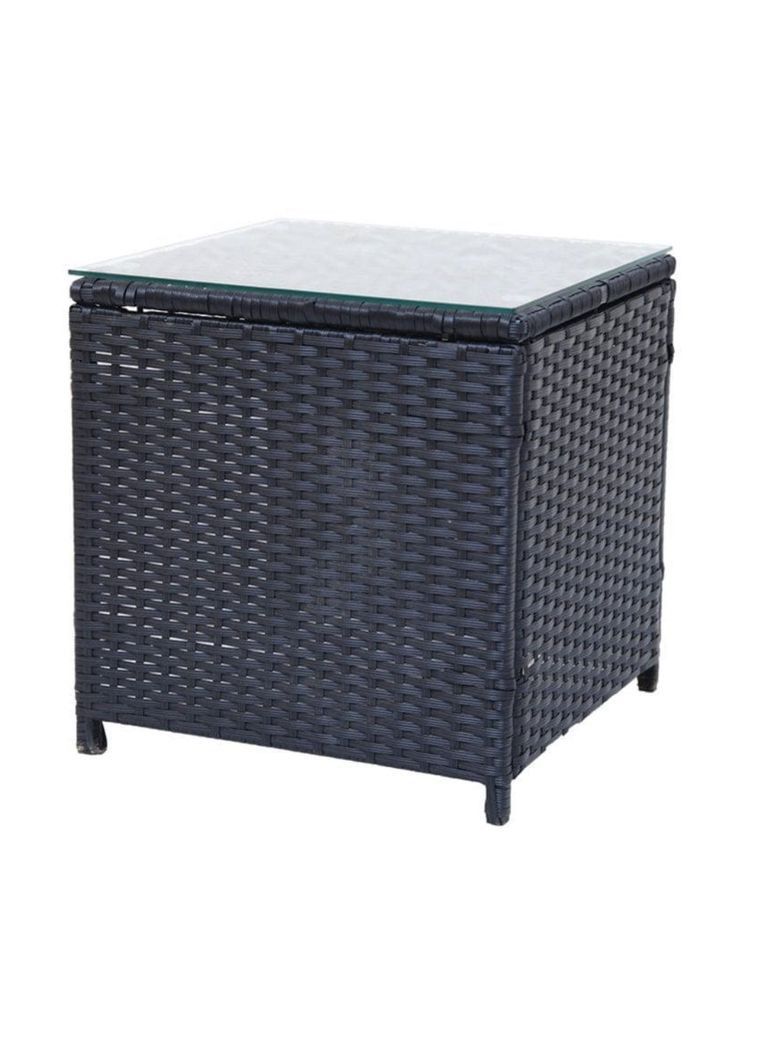 Садові меблі LUXURY стіл та 2 стільці чорно-графітові Outtec (303126680)