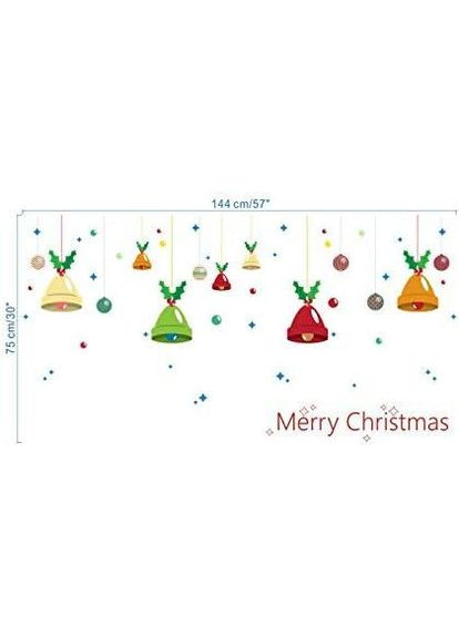 Новорічні настінні наклейки 2 шт для декору кімнати, вітальні, магазину No Brand (303357881)
