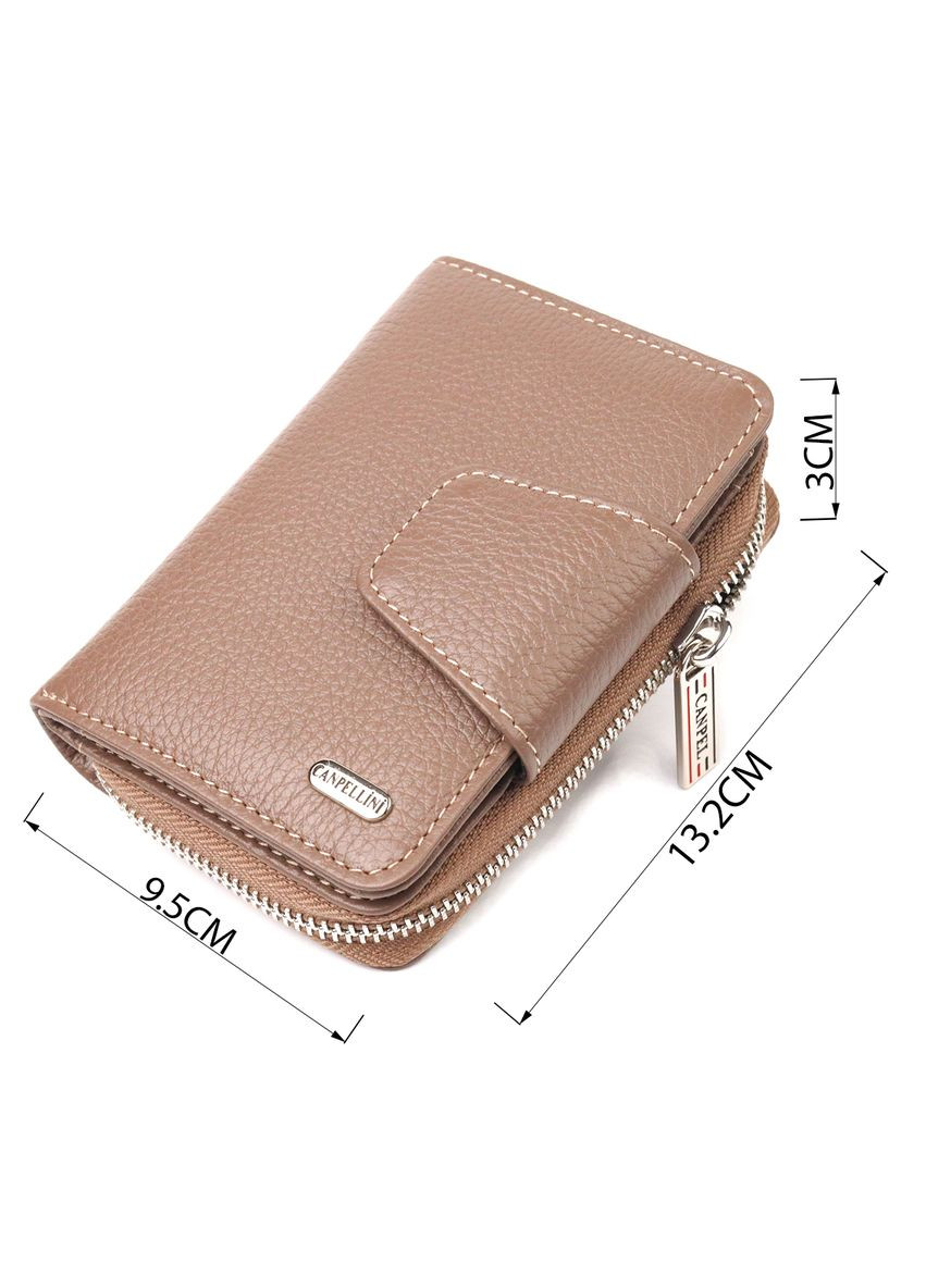 Вертикальне жіноче портмоне з монетницею та магнітним хлястиком зі шкіри бежеве (sku_21606) No Brand (328218588)