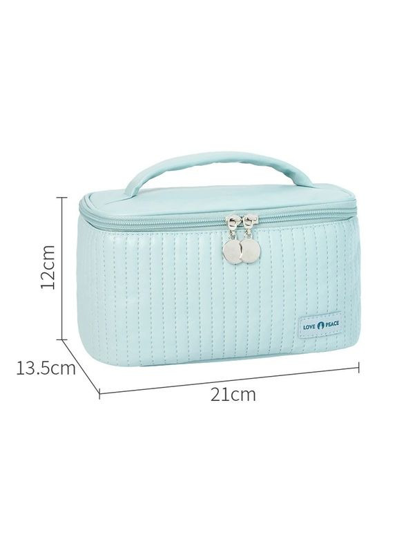 Компактна косметичка зі штучної шкіри, дорожній органайзер для косметики Голуба No Brand (324559338)