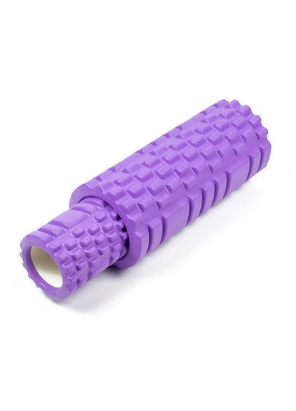 Масажний ролик Grid Roller Double 33 см Фіолетовий EasyFit (362440634)