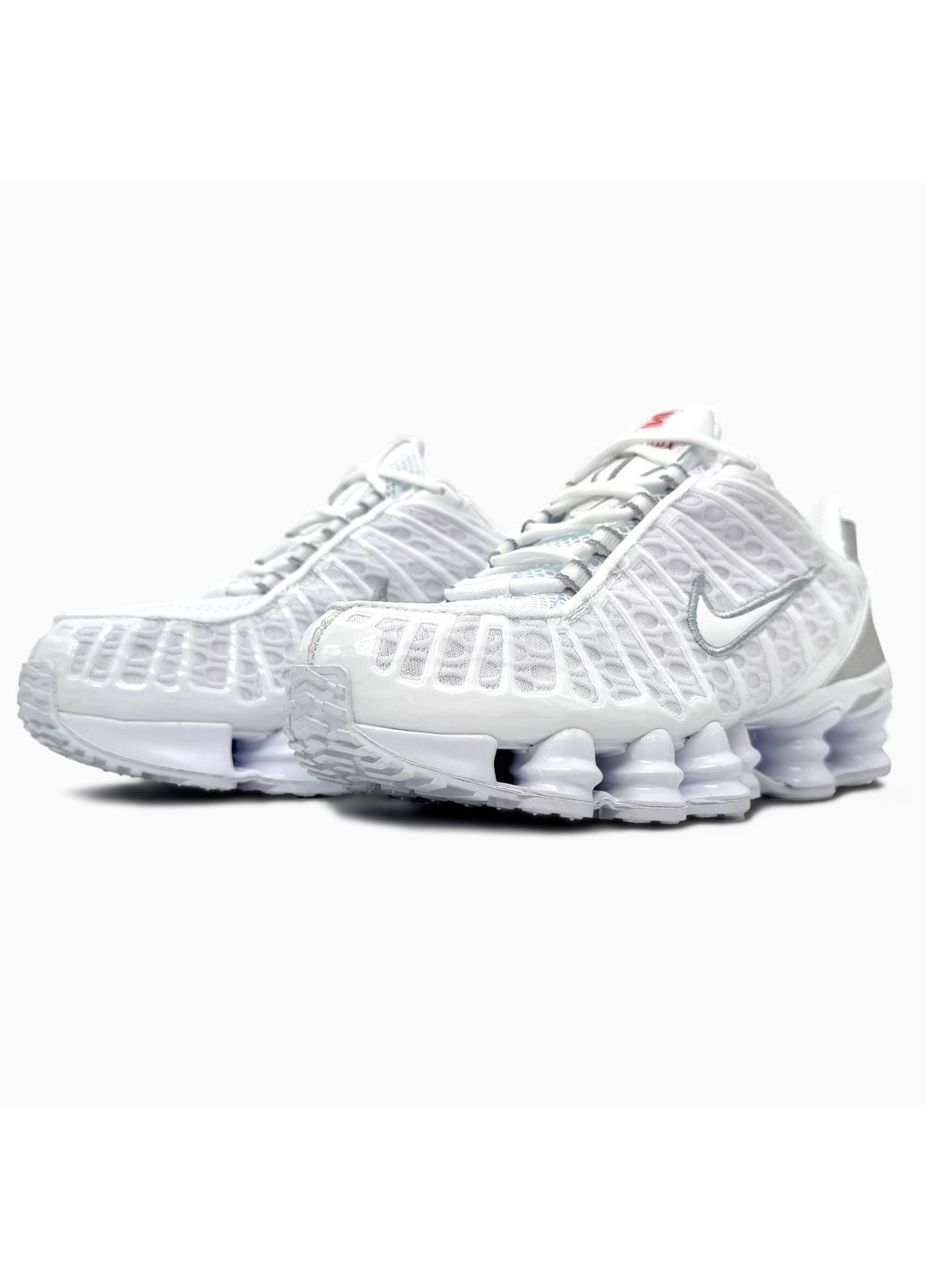 КРОСІВКИ ЖІНОЧІ NIKE SHOX TL WHITE / SILVER НАЙК ШОКС ТЛ No Brand білі демісезони (368885537)