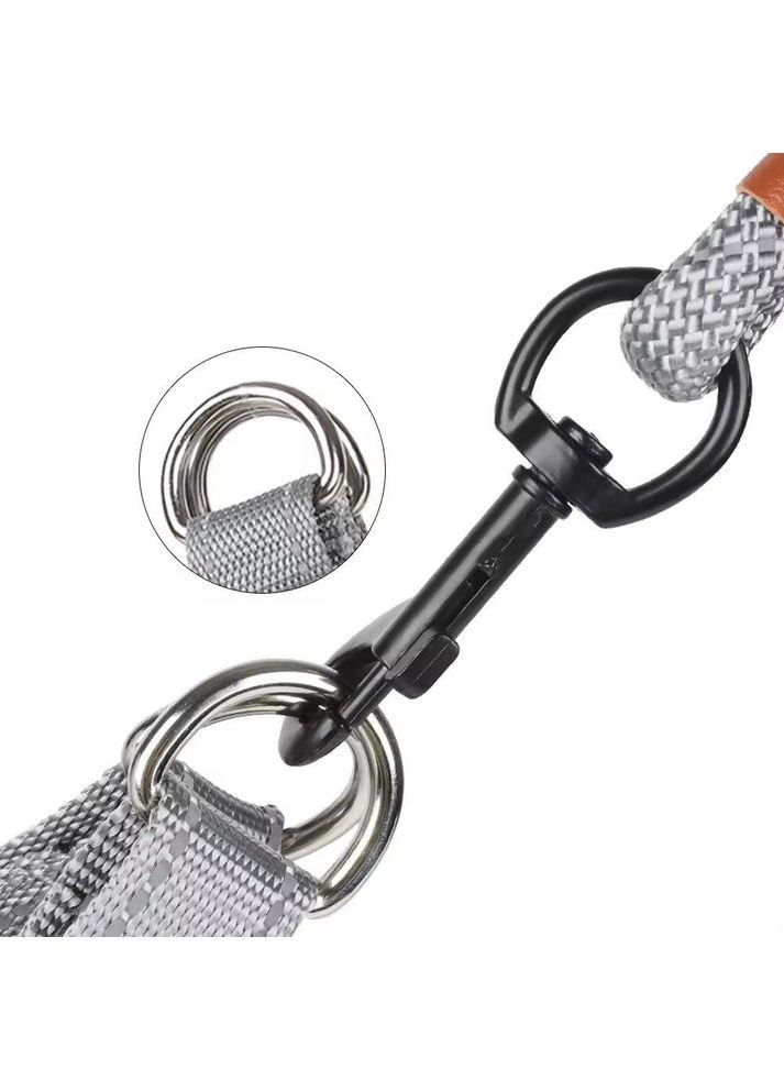 Шлея для собак, регулируемая нейлоновая шлея, Серый М (46-56 см) Duomm (301940165)