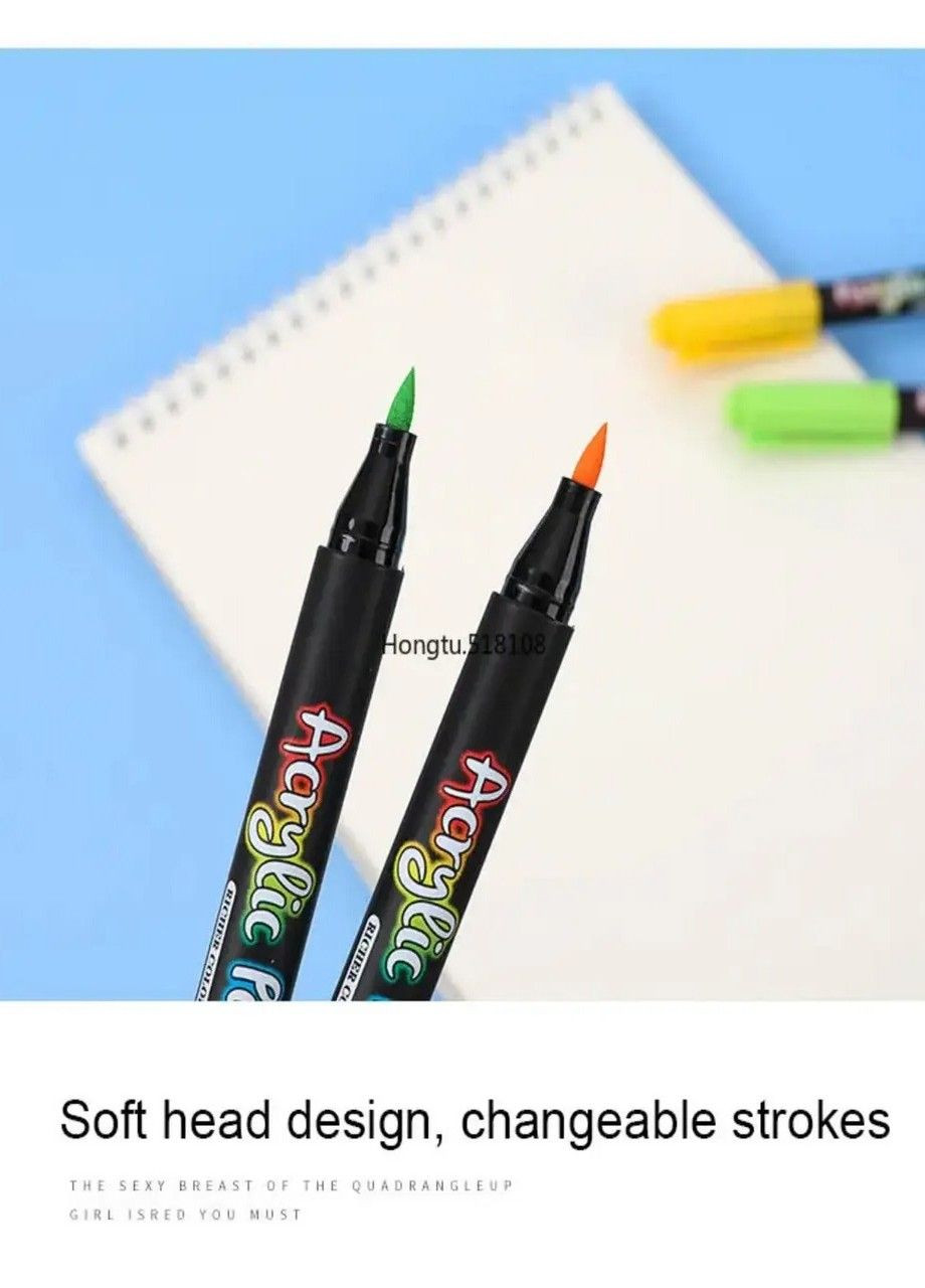 Маркер GuangNa Acrylic Marker GN.7100, акрилові маркери 100 шт, фарбувальні маркери для малювання, набор акрилових маркерів No Brand (352192389)