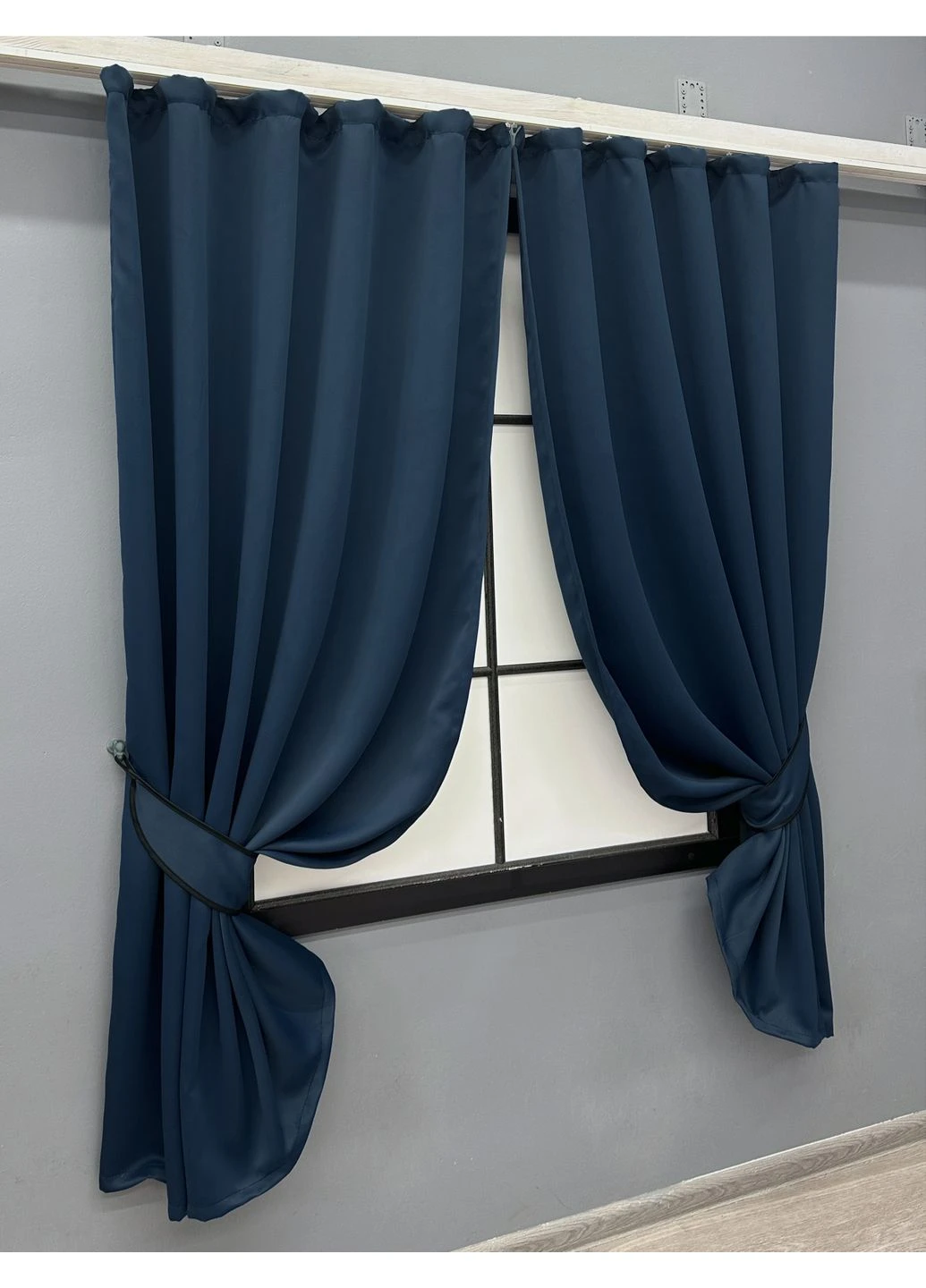 Комплект штор коротких Bagema Rvs № 1474ш 130х170 см 2 шт Синій (35-0351) VR-Textil (331601781)