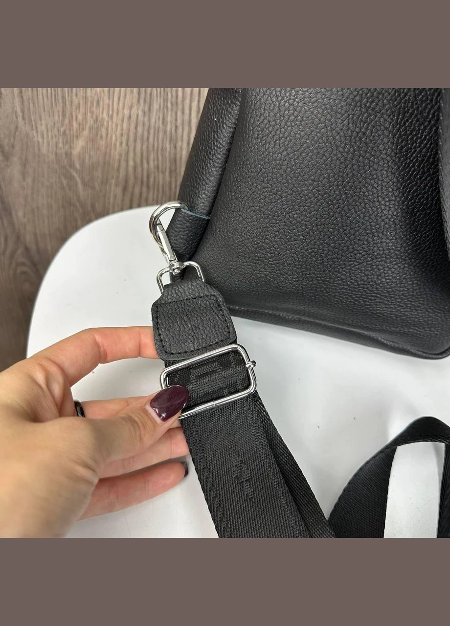 НАБОР 2в1 Мужская кожаная сумка бананка + мужской кожаный ремень черный No Brand (314454910)