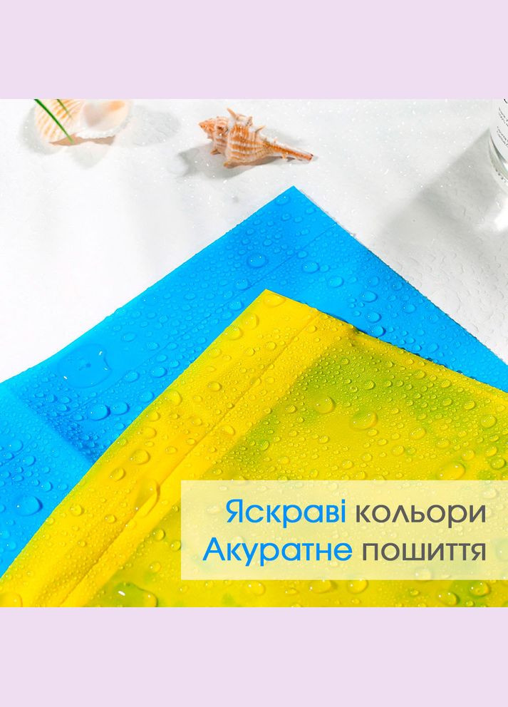 Детский дождевик яркий с капюшоном на кнопках плотный EVA KIDS серого цвета Losso (330778401)