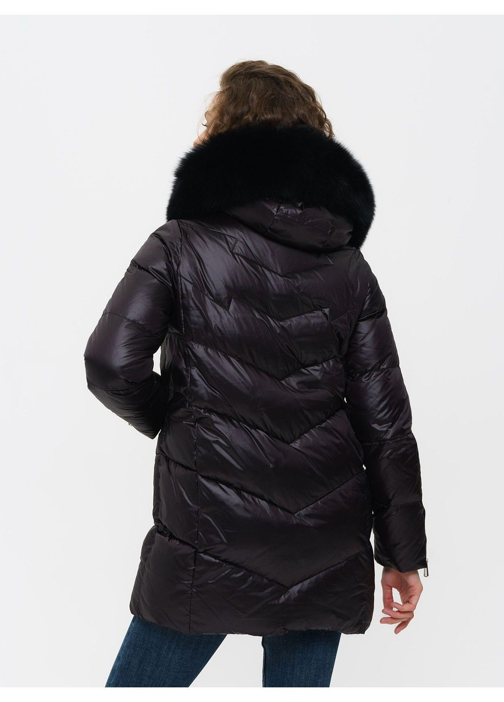 Черная зимняя куртка 21 - 04285 Vivilona