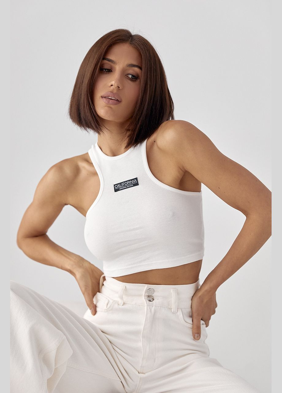 Приталений жіночий топ у рубчик Lurex (334451585)