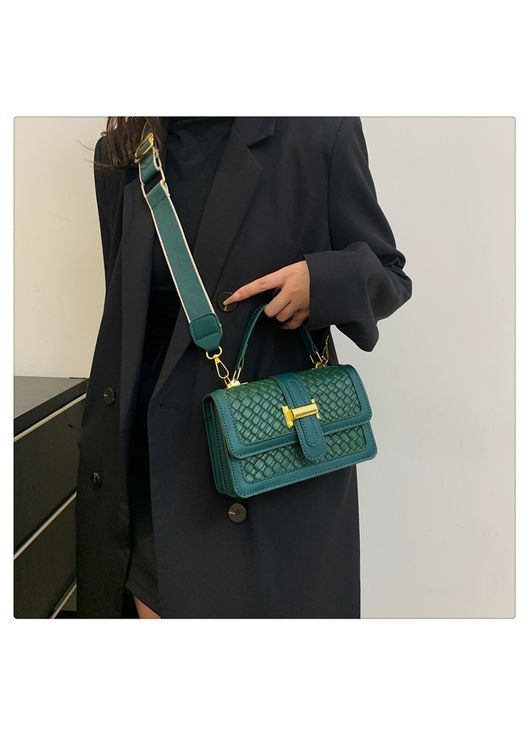 Женская классическая сумка кросс-боди через плечо зеленая No Brand (366871912)