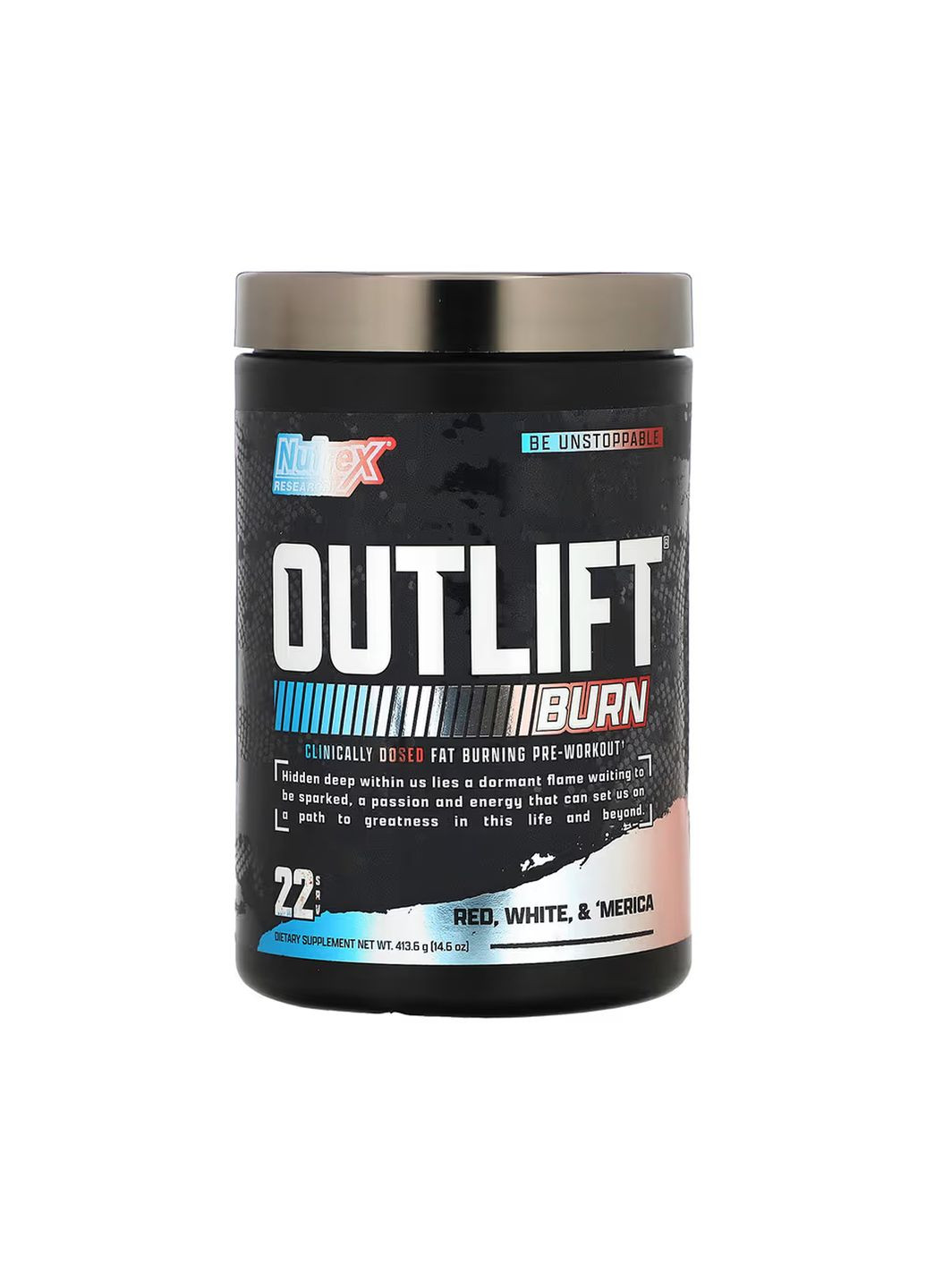 Предтренувальний комплекс для чоловіків Outlift Burn 413.6 г спалювання жиру червоний Nutrex (367956755)