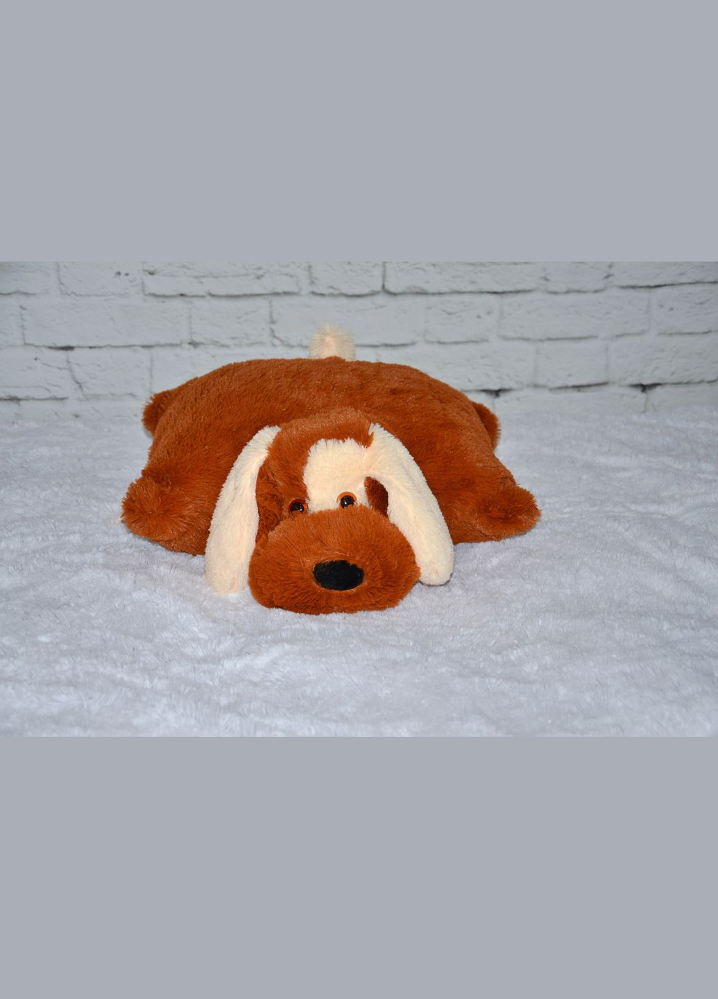 Подушка Аліна собачка Кулька 55 см коричневий Алина (280915664)