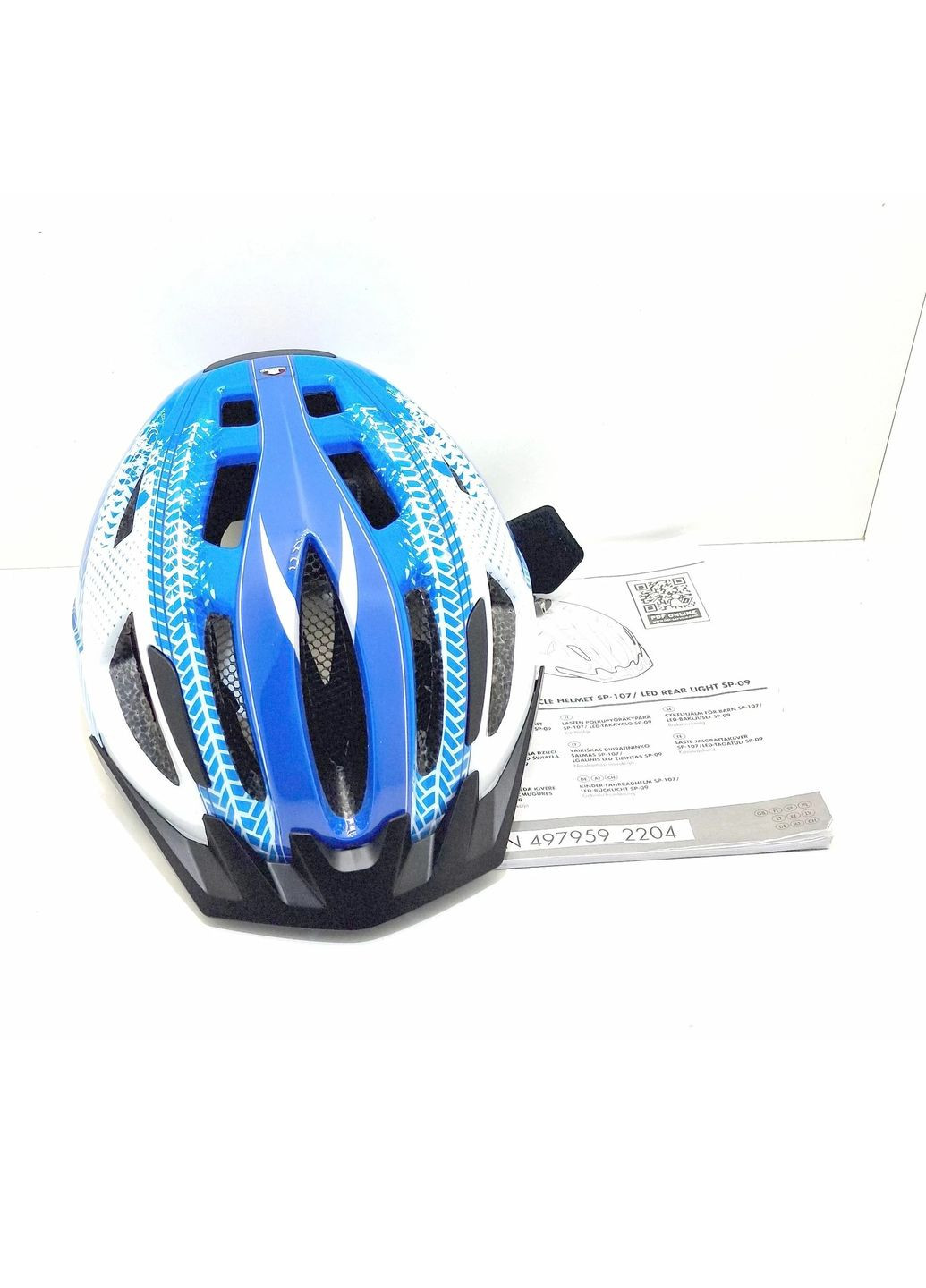 Детский велосипедный шлем с задним фонарем Crivit (282932317)