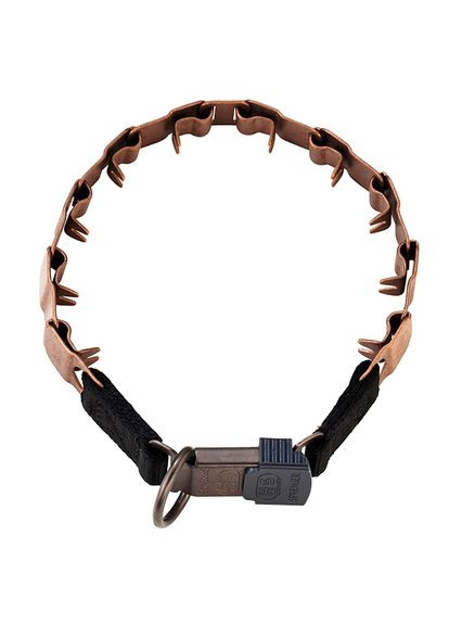 Строгий ошейник для собак пластинчатый с замком NECK-TECH SPORT ClicLock 48 см Черно-медный (4022853208620) Sprenger (332880810)