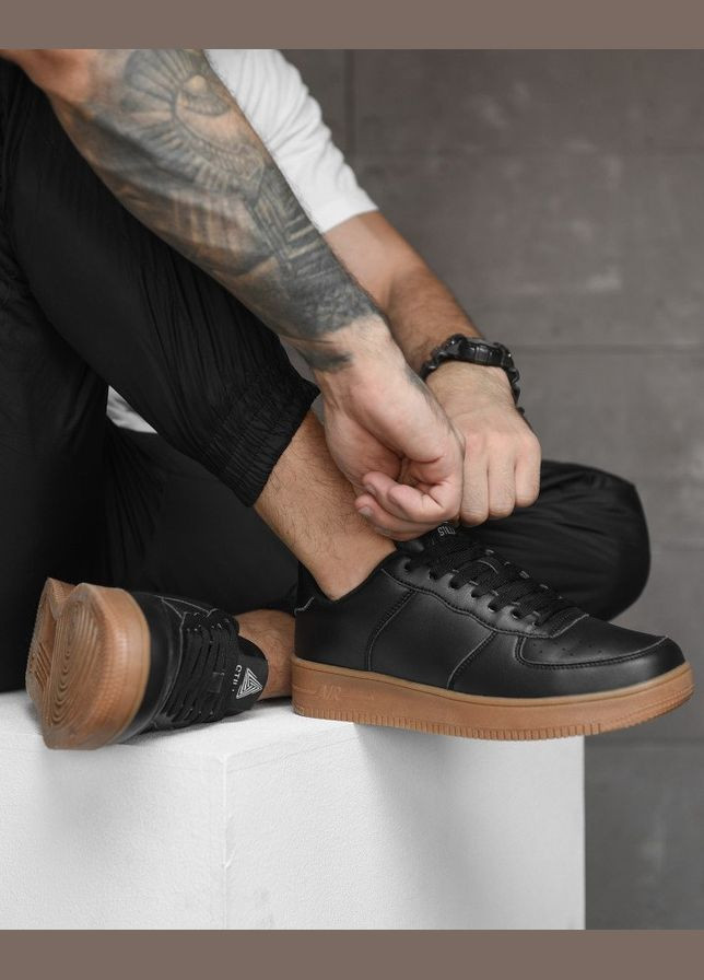 Черные демисезонные стильные мужские кроссовки демисезонные черные No Brand