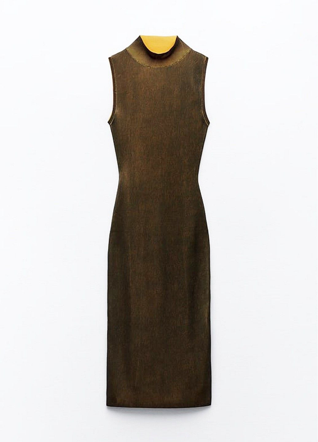 Комбинированное кэжуал платье Zara однотонное