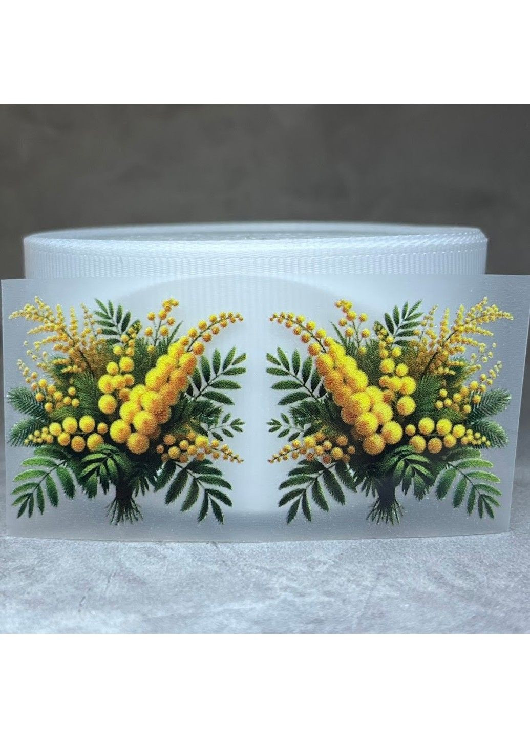 ТермоНаклейка - Букет Мимозы, размер 3,5*3 см (одной наклейки), 1 пара No Brand (316702656)