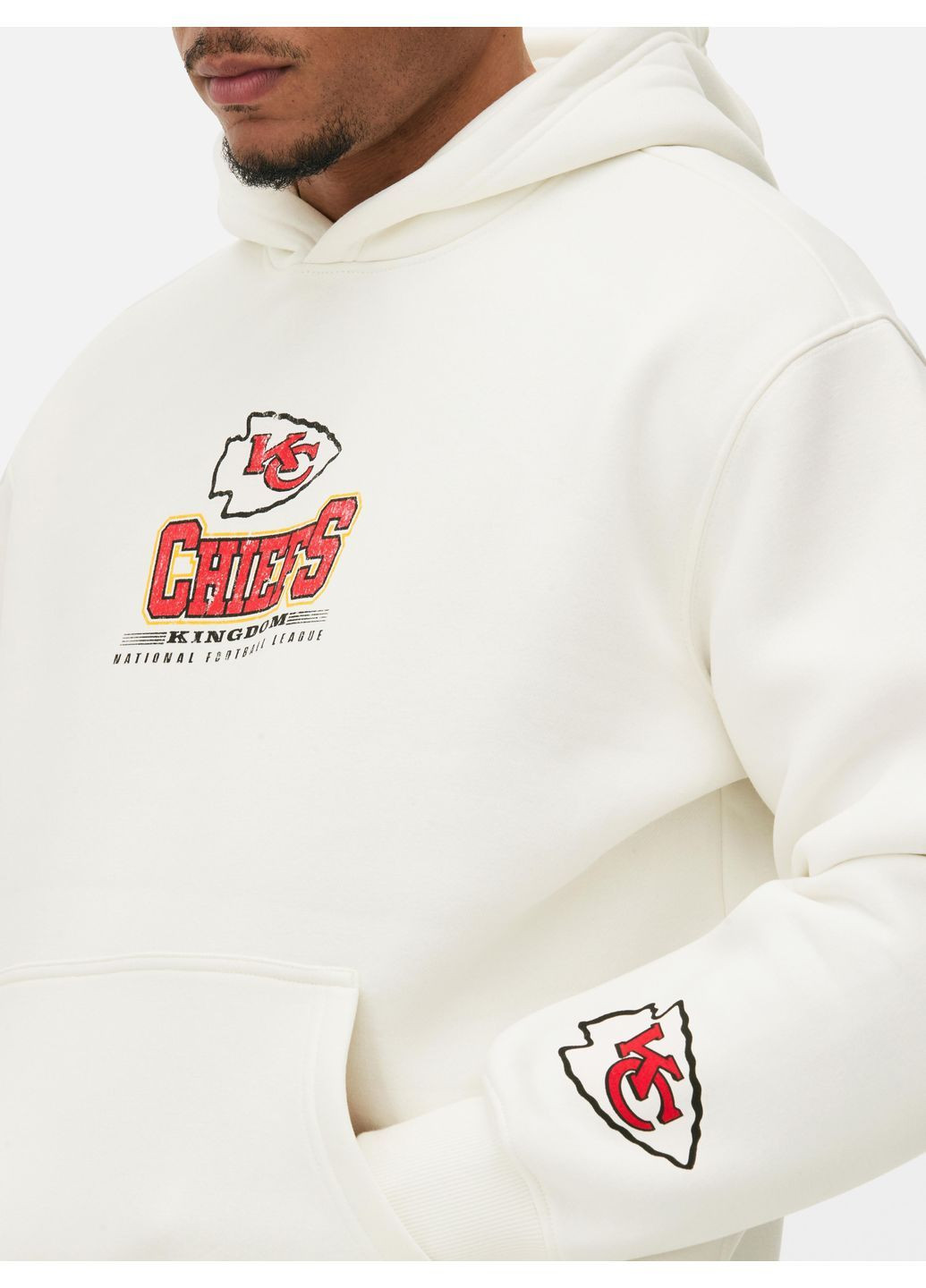 Худи флис,молочный с принтом, Primark (371773390)