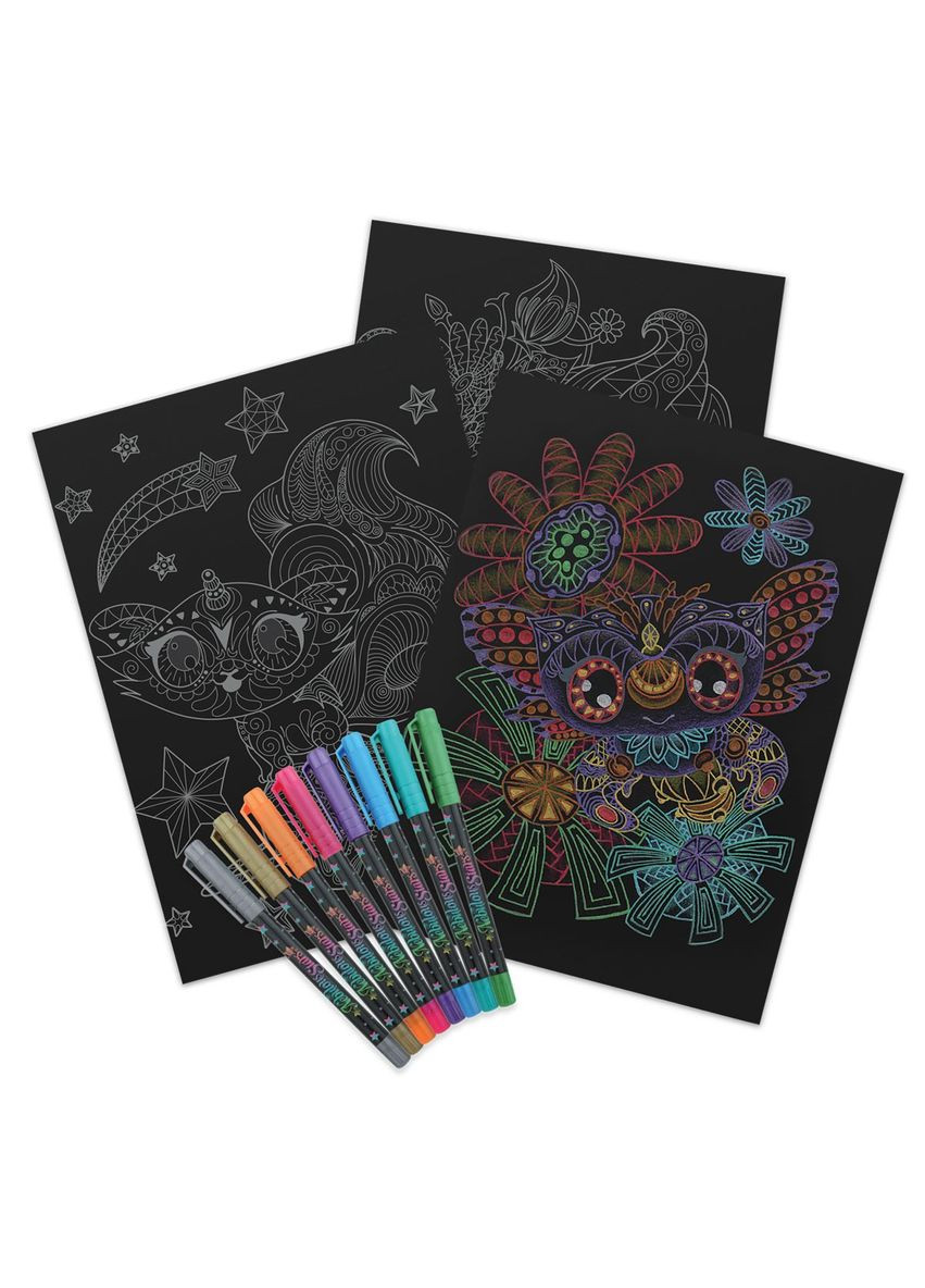 Набір для творчості — Розмальовка: Айсесера, чорні листи Nebulous Stars (349443538)