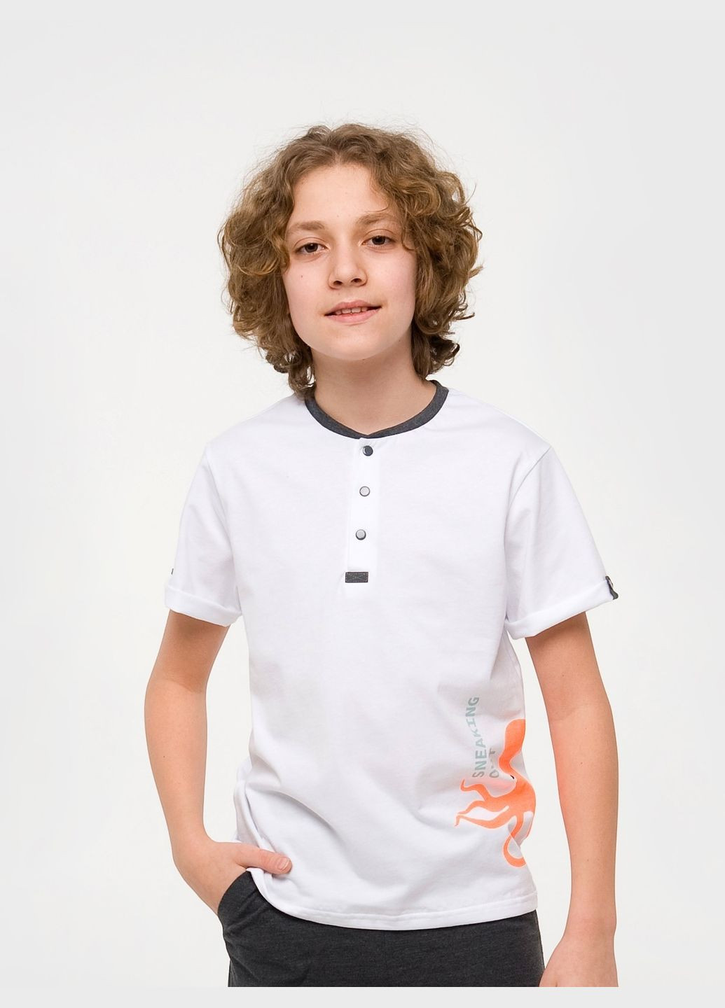 Футболка, Глубины океана, кулир, (110627) ( ) 11л/146/38, Белый Smil (357494340)