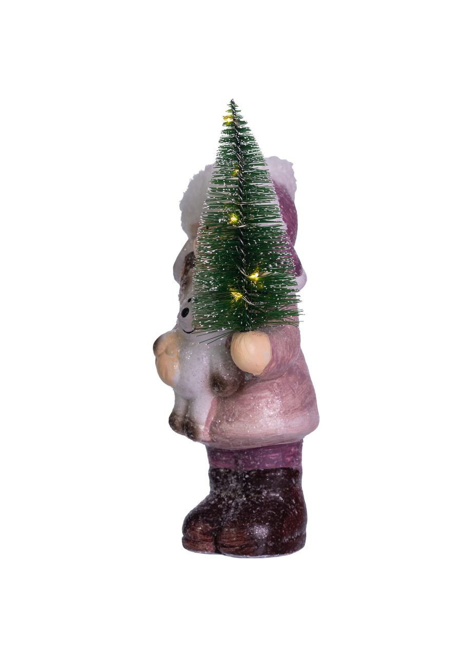 Новорічна фігурка з підсвіткою Дівчинка з ялинкою та іграшкою порцелянова 7*7*20 см Yiwu (369960247)