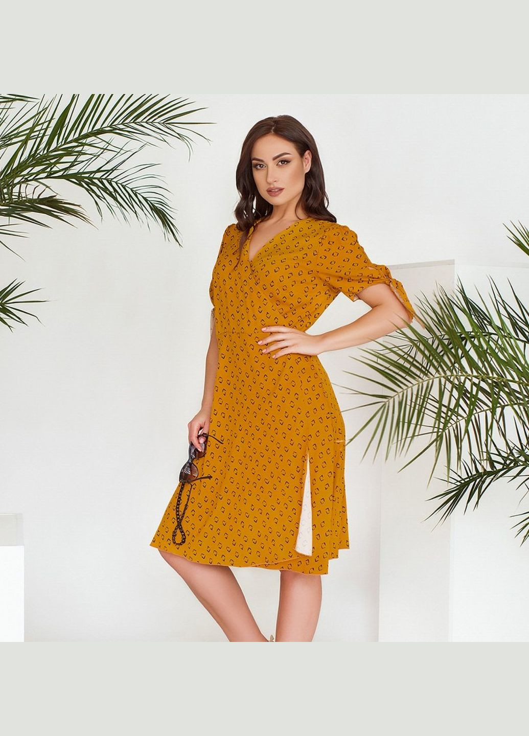 Горчичное платье Liton