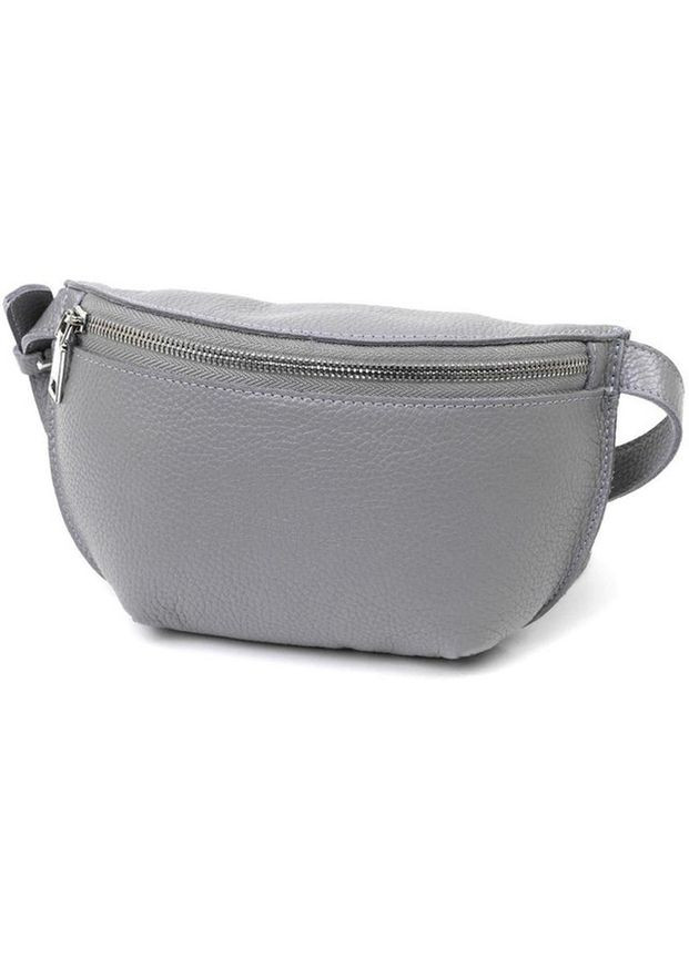 Сумка жіноча на пояс через плече з натуральної шкіри маленька Сірий 35420 Shvigel (333594203)