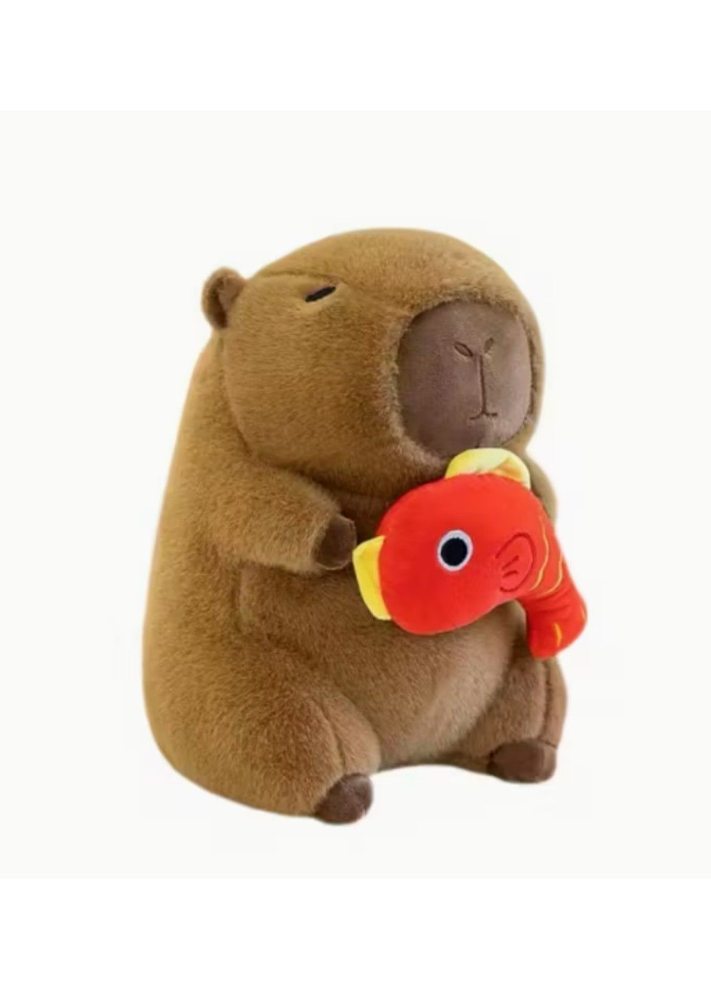 М'яка дитяча плюшева іграшка капібара з рибкою 23см No Brand (364956549)