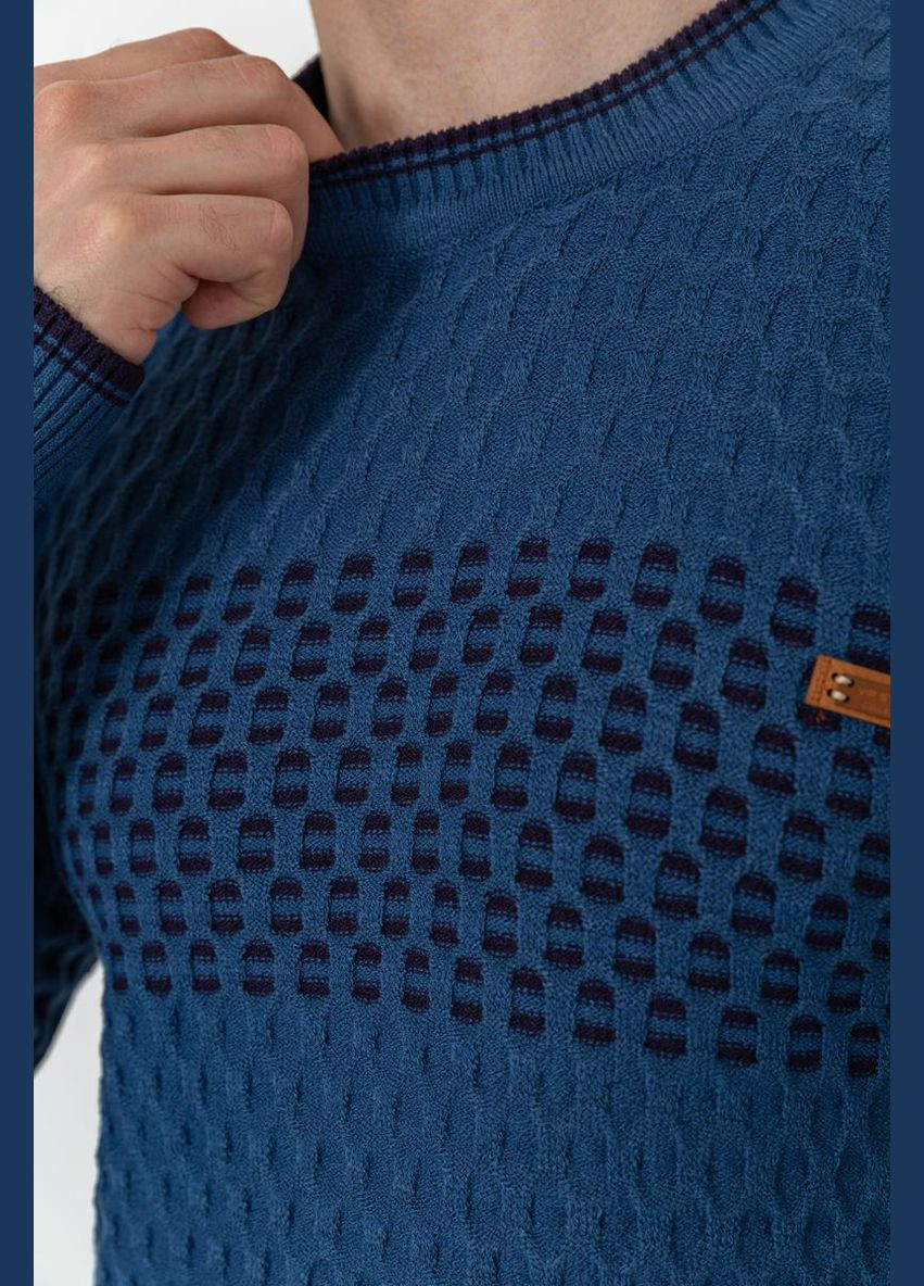 Синий зимний свитер мужской, цвет мокко, Ager