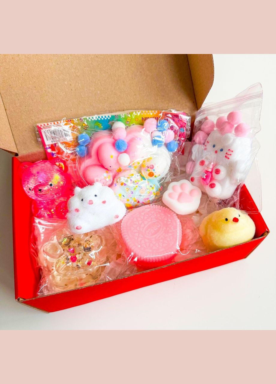 Набор Сквиш Таба Лапки, Цыпленок, Котик, Мишка, Орео No Brand (333163866)