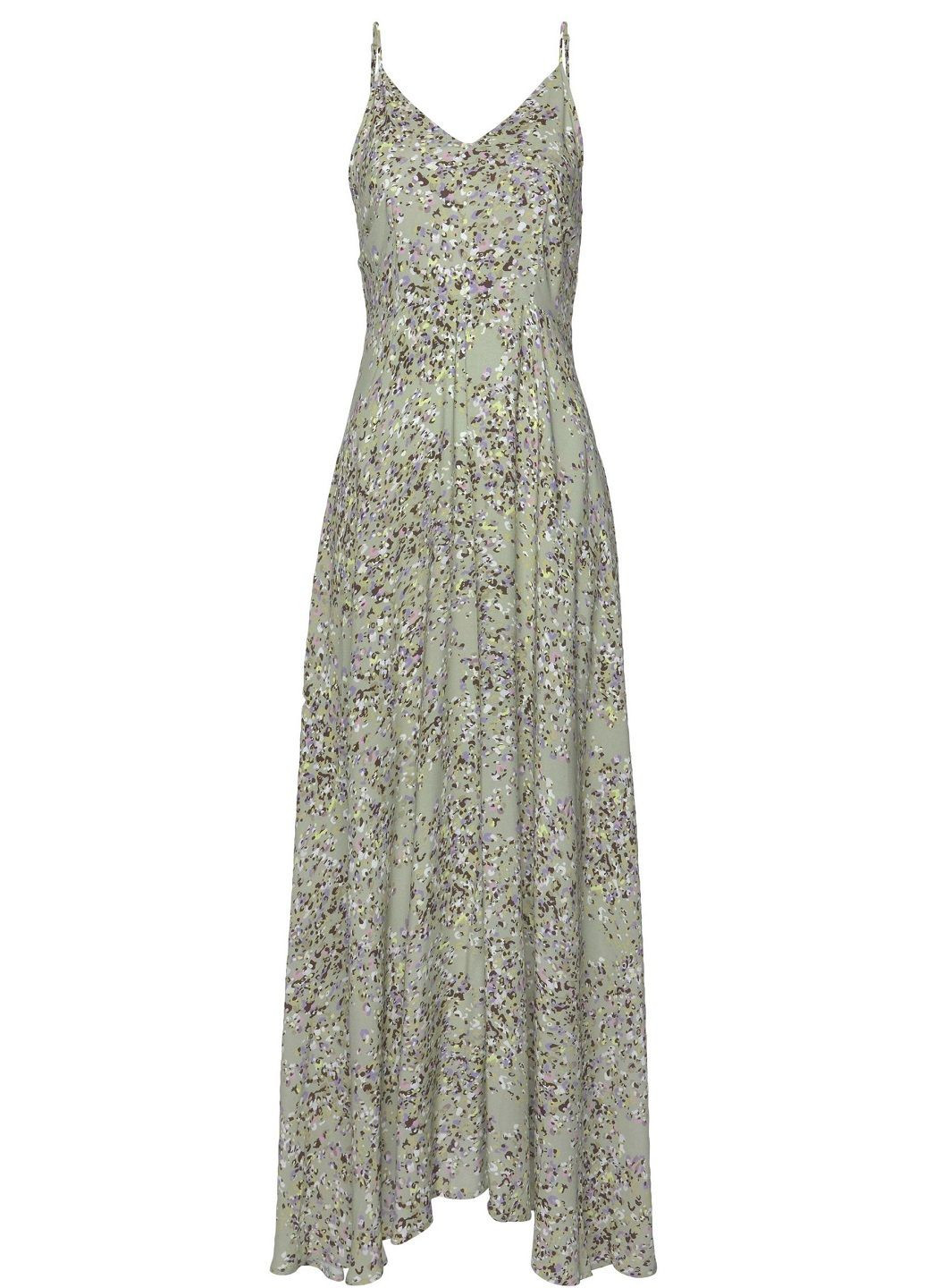 Зеленое платье Lascana с абстрактным узором