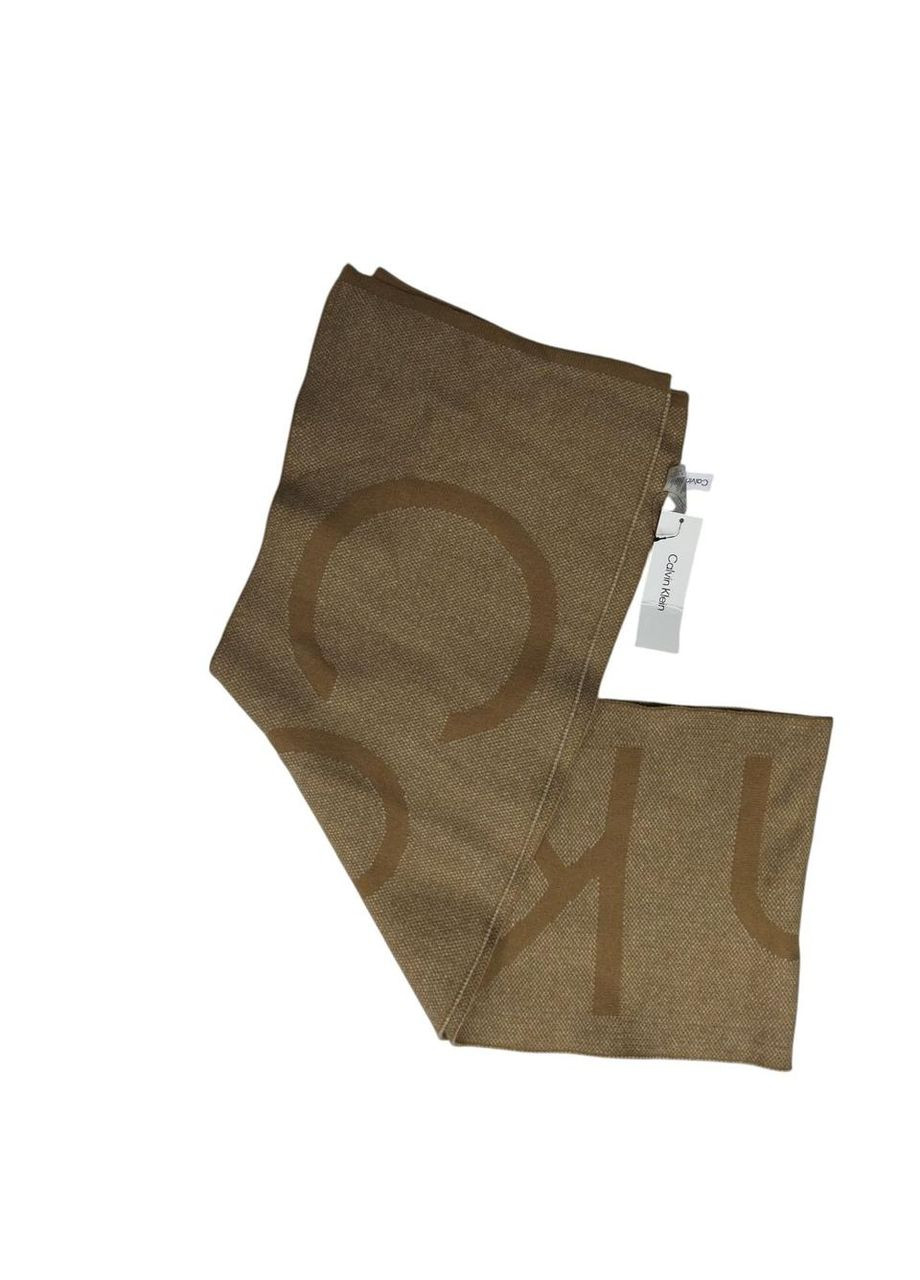 Шарф двухсторонний, с серым, с надписью бренда, one size Calvin Klein slim fit (370442791)