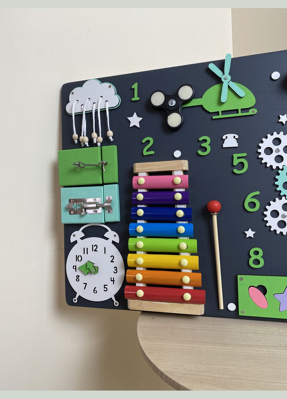 Універсальний бізіборд розвиваюча іграшка 40х60 см No Brand (355890418)